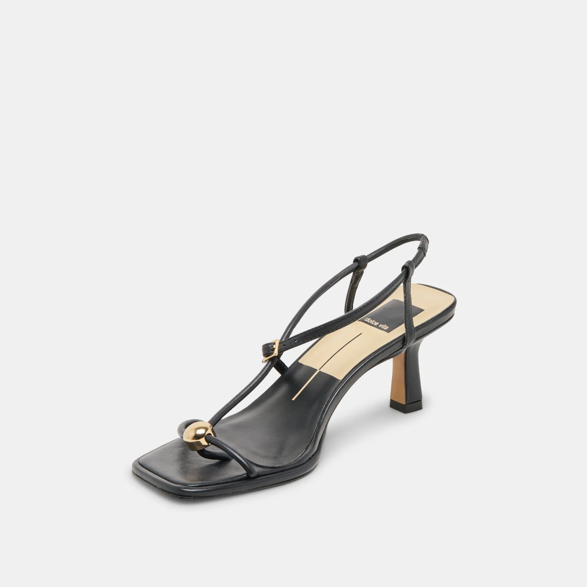 MYLEE HEELS BLACK LEATHER