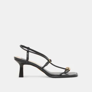 MYLEE HEELS BLACK LEATHER
