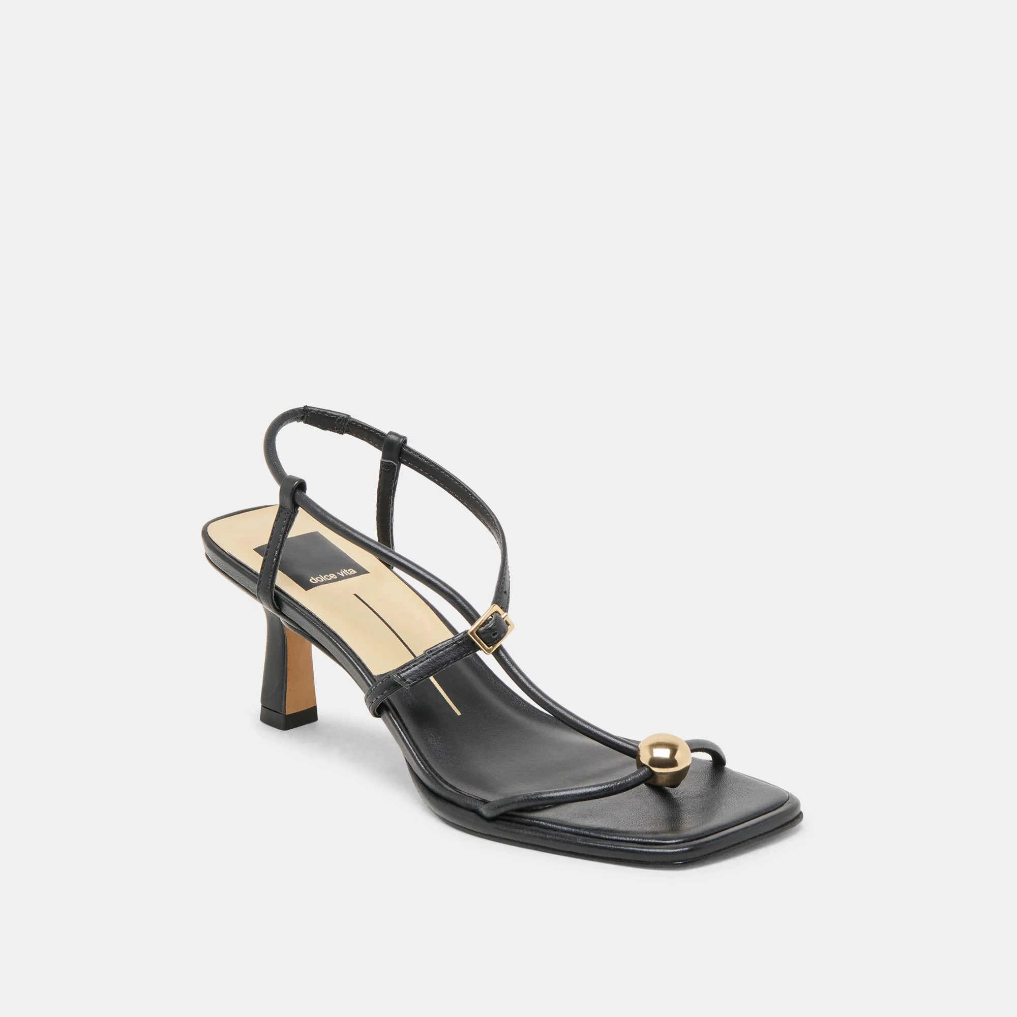 MYLEE HEELS BLACK LEATHER