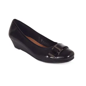 Napier Heel in Black Leather