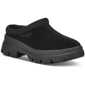 neerie Womens Mixed Media Faux Suede Clogs