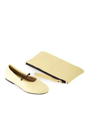 Neon Moon Ballet Flat (Travel Duo) In Pale Lime