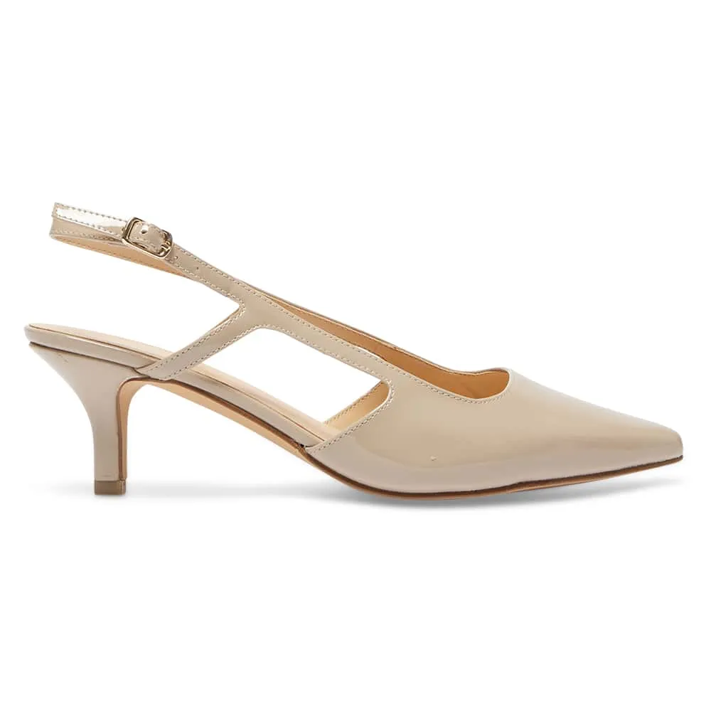 Nessa Heel in Nude Patent