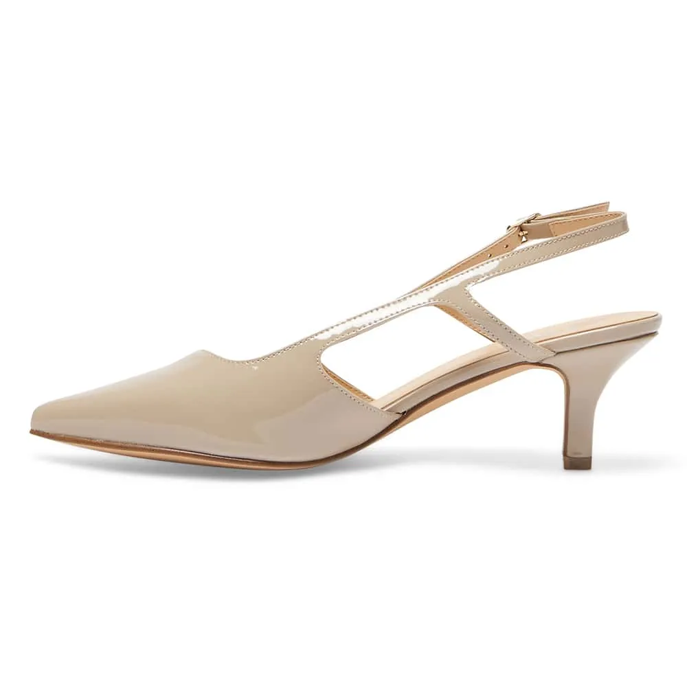 Nessa Heel in Nude Patent