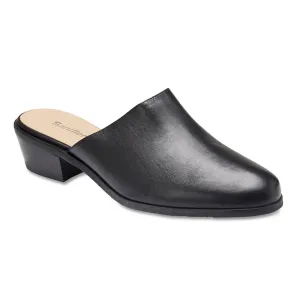Nevada Heel in Black Leather