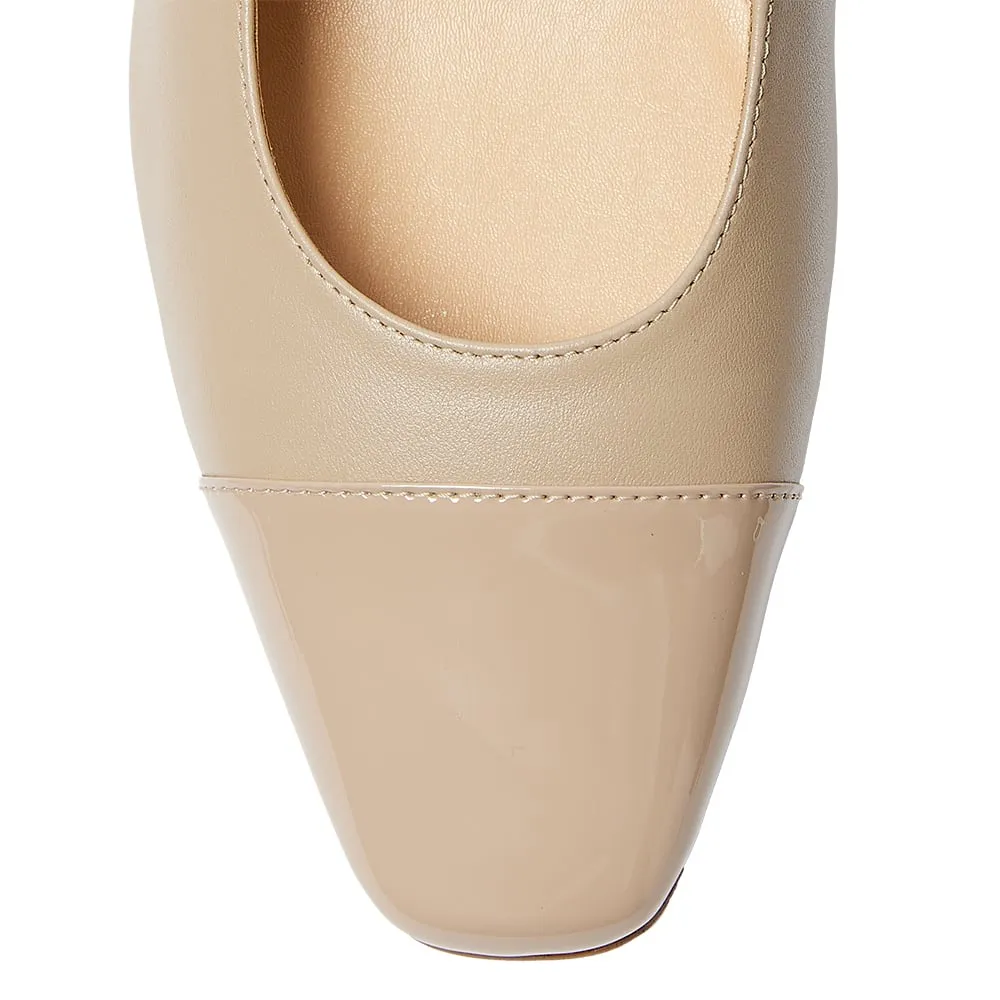 Nikita Heel in Nude Leather