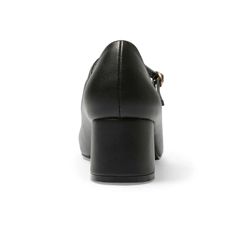 Nyla Heel in Black Smooth