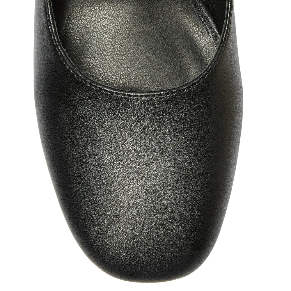 Nyla Heel in Black Smooth