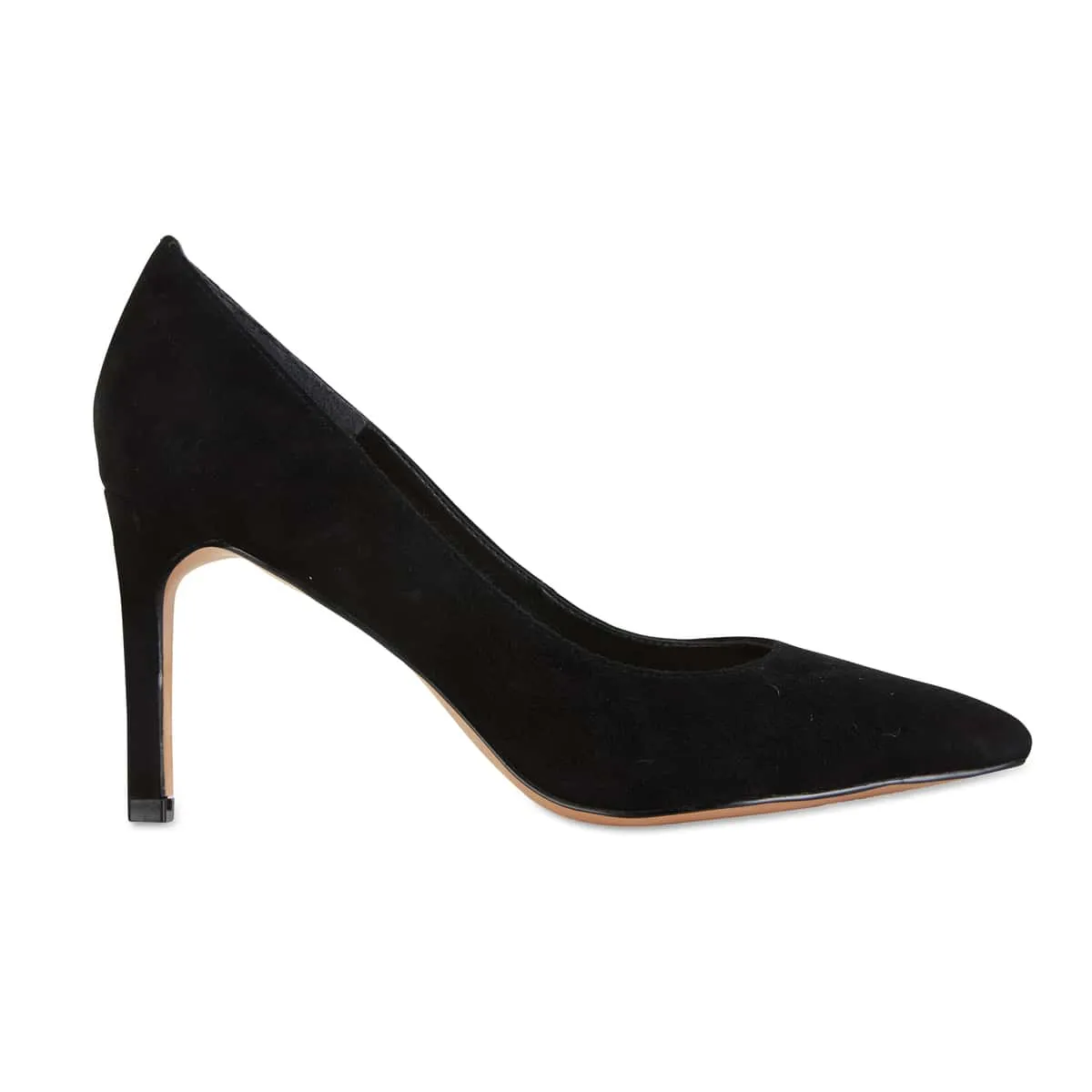 Octavia Heel in Black Suede