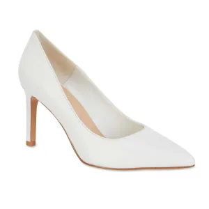 Octavia Heel in White Leather