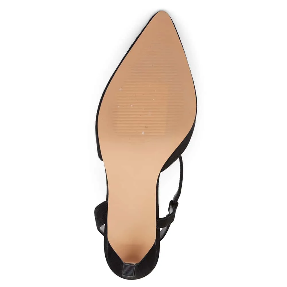 Odessa Heel in Black Suede