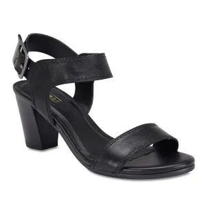 Opal Heel in Black Leather