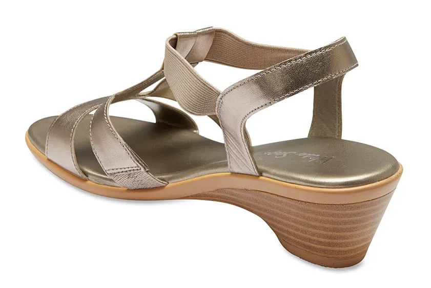 Oracle Heel in Pewter Leather