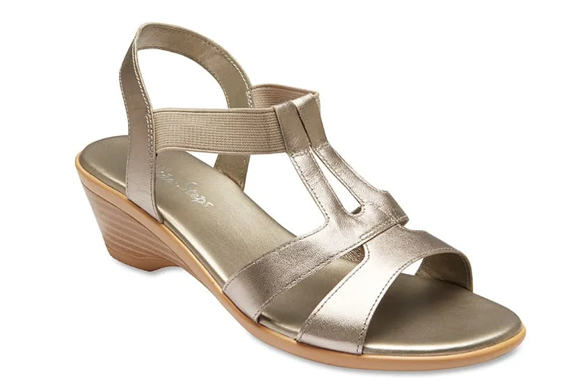 Oracle Heel in Pewter Leather