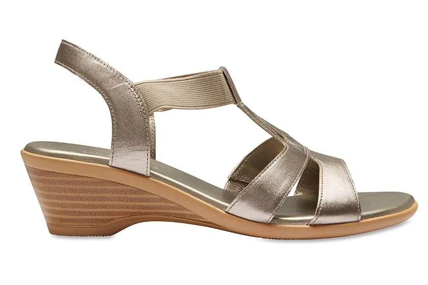 Oracle Heel in Pewter Leather