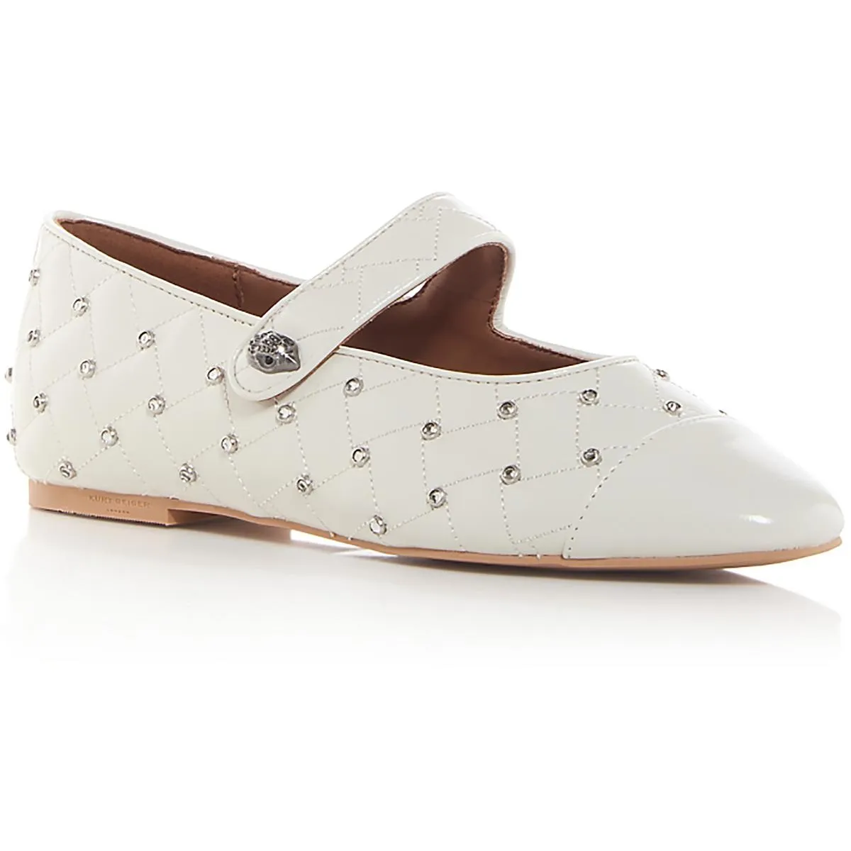 Orbit Womens Rhinestone Man Made Flat Shoes