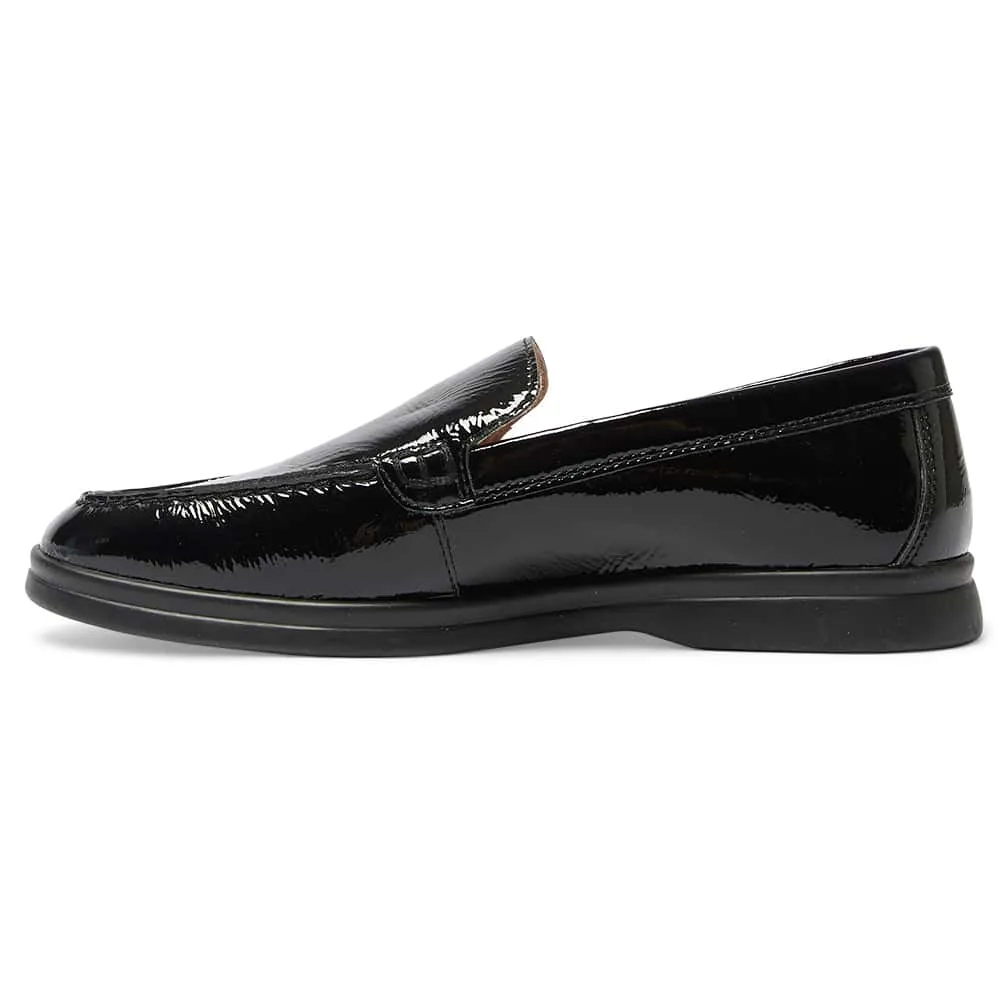 Orlando Loafer in Black Crinkle Patent