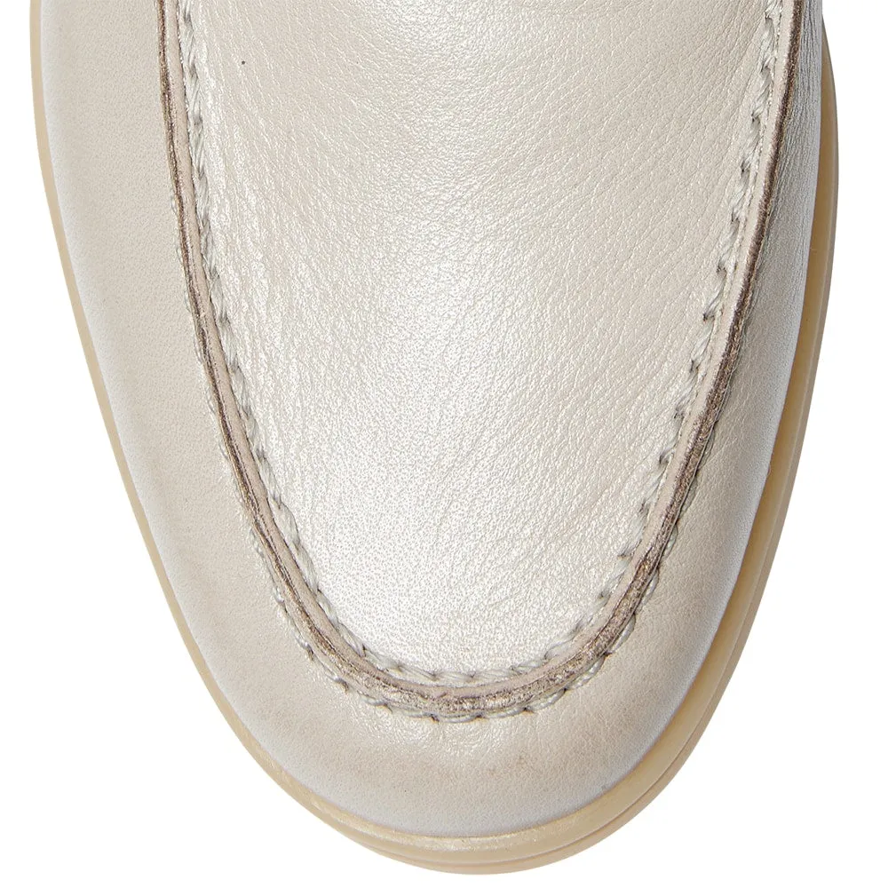 Orlando Loafer in Light Grey Leather