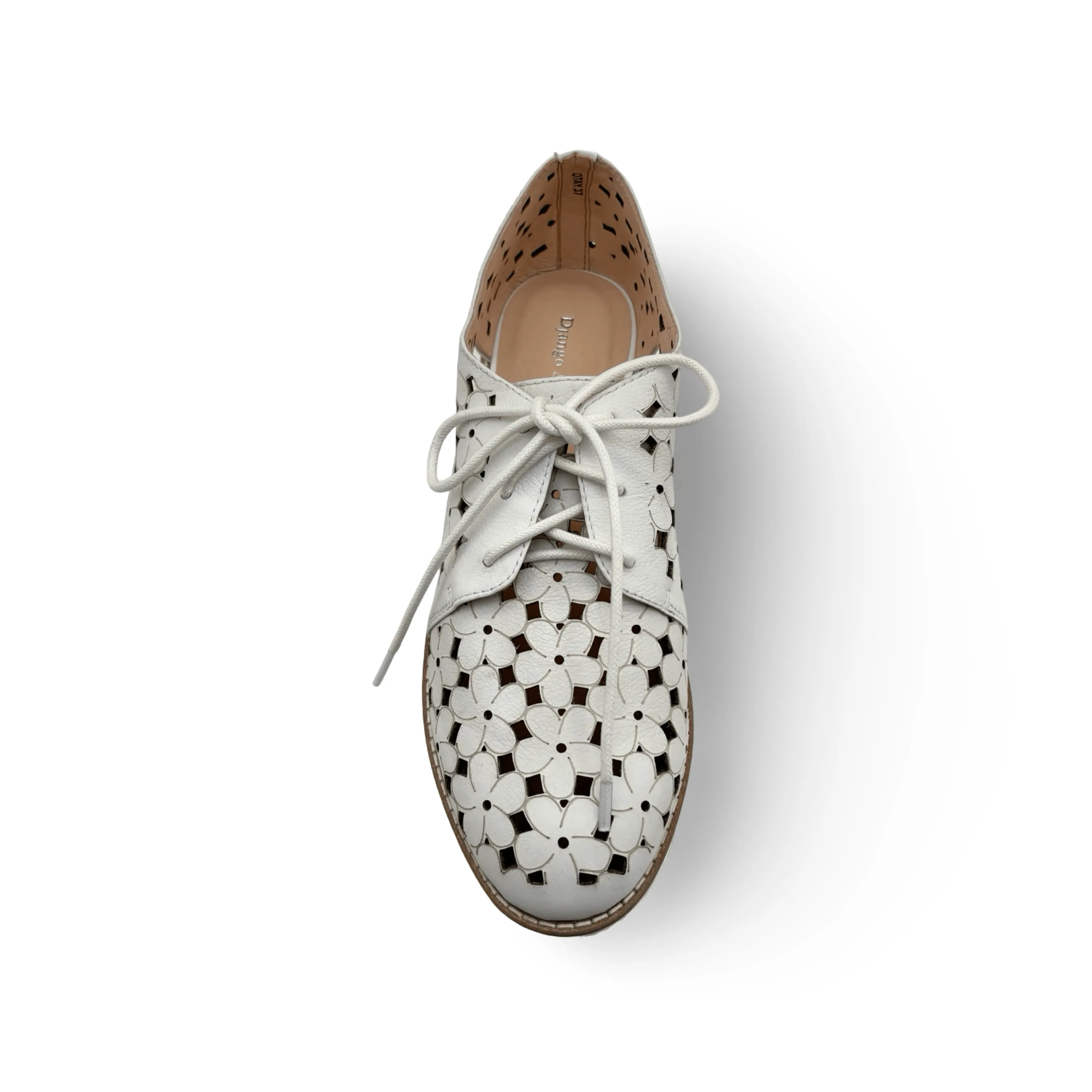 Otay White Leather Lace up