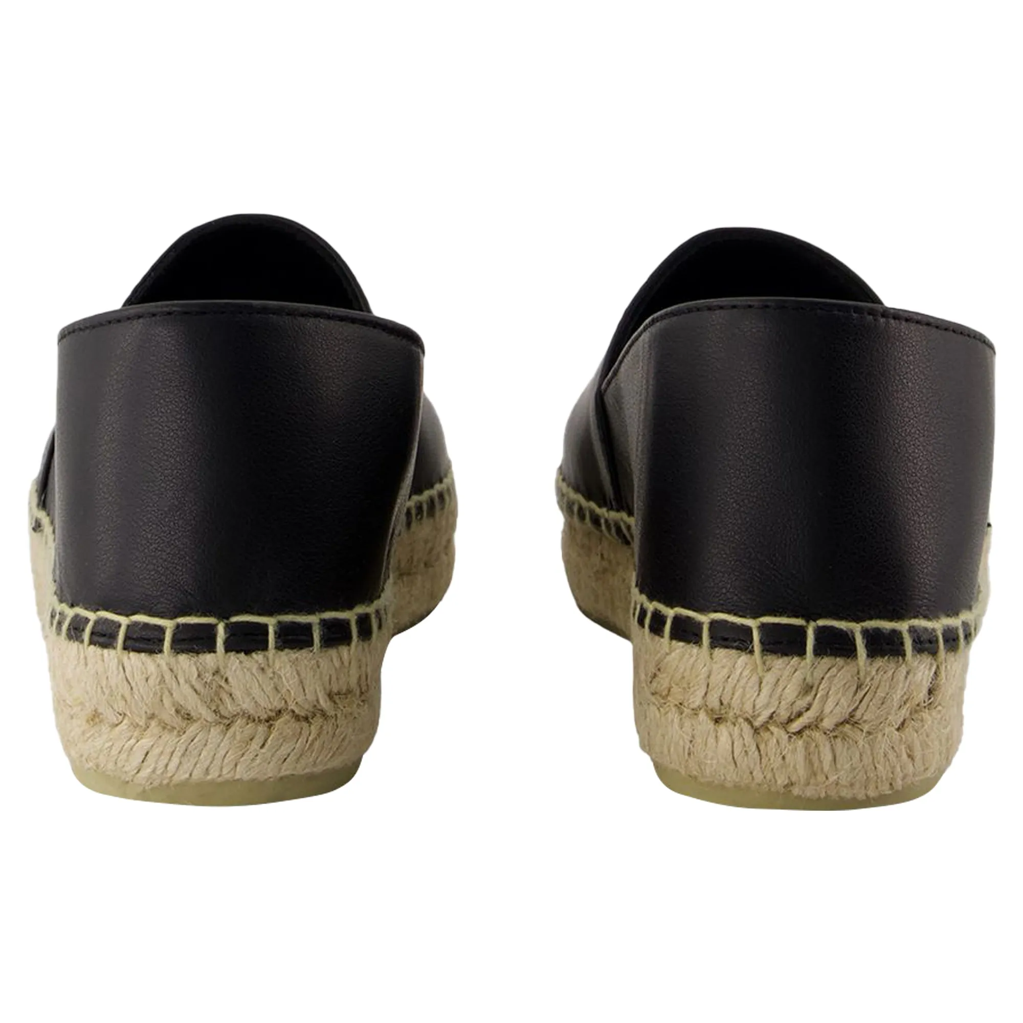 Paloma Espadrilles Flat Shoes - ANINE BING - Leather - Black