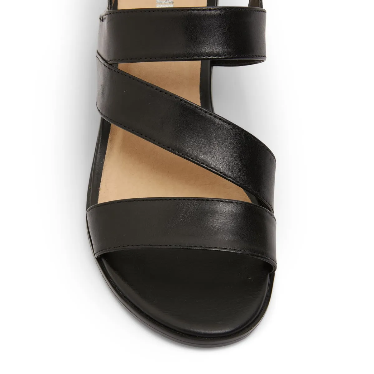 Pasadena Heel in Black Leather
