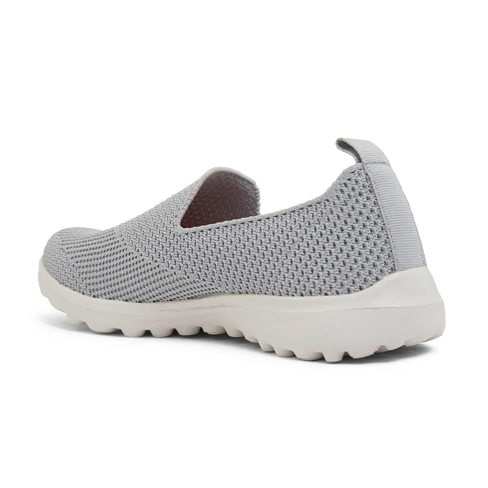 Peak Sneaker in Light Grey Stretch