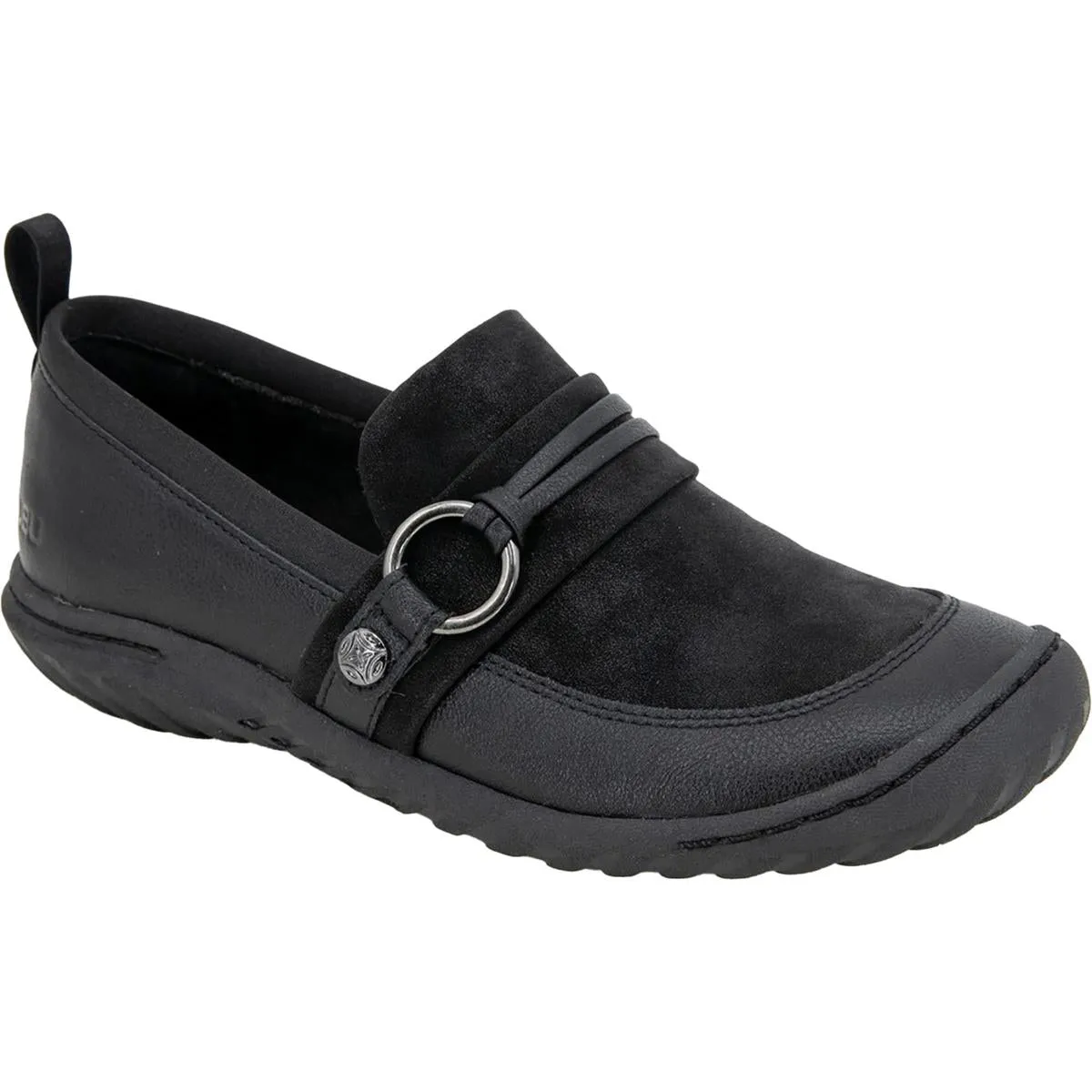 Phoebe Womens Mixed Media Faux Leather Loafers