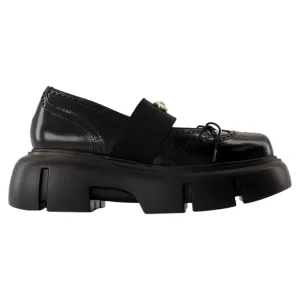Platform Ballet Brogues Ballerinas - Simone Rocha - Leather - Black