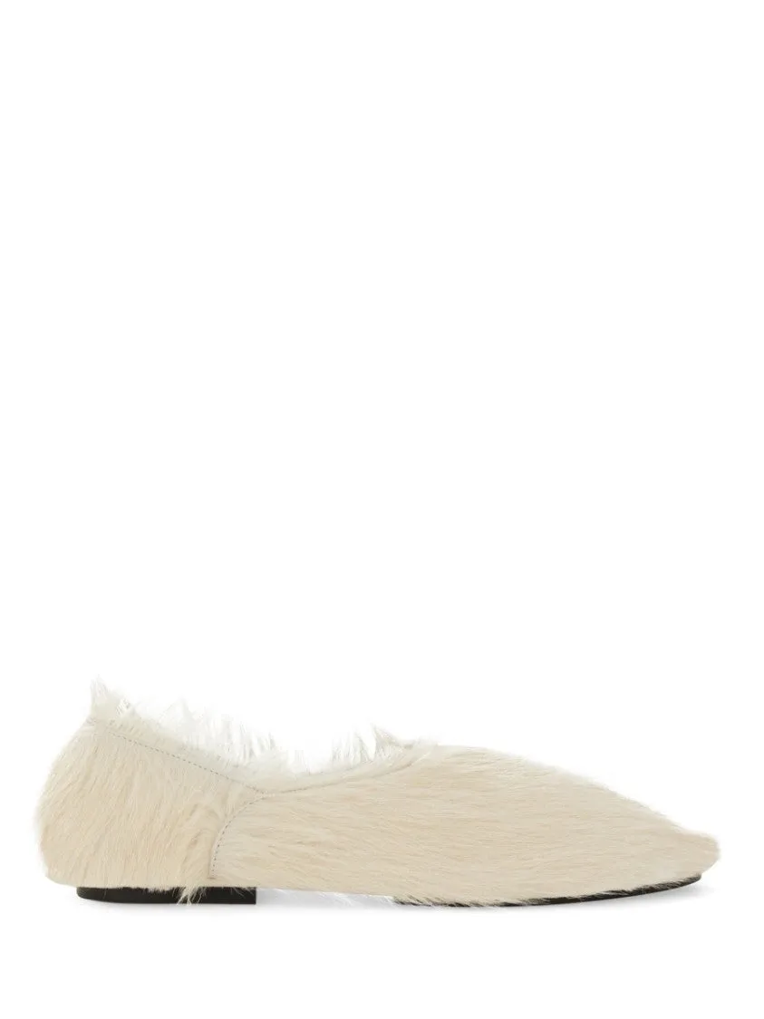 Pointed-Toe Low Calfskin Slipper With Textured Finish