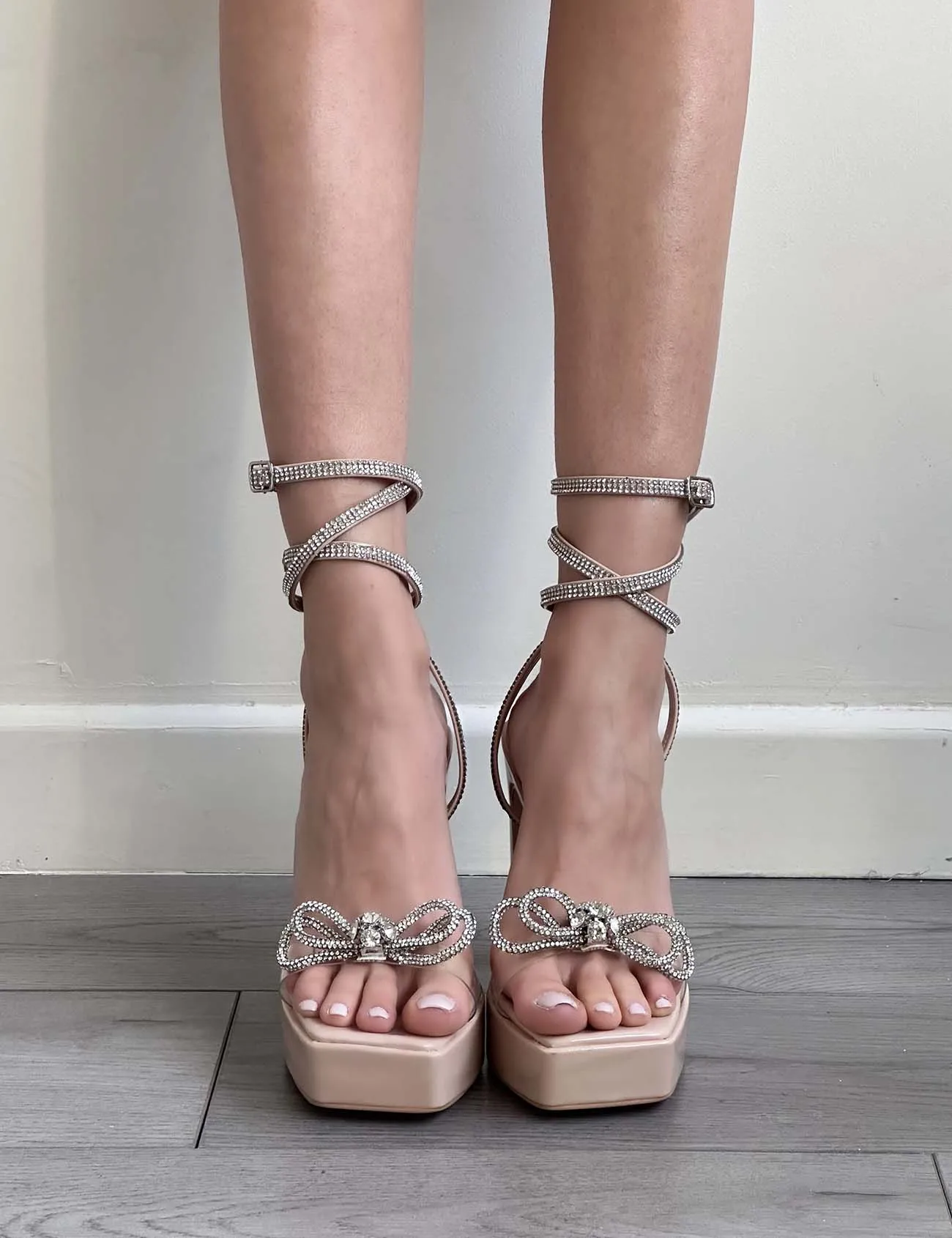 PUBLIC DESIRE - FUTURE NUDE BOW HEELS