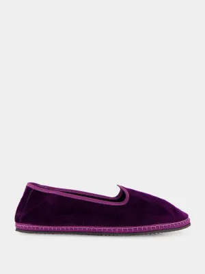 Purple Velvet Furlane Modigliani Slippers