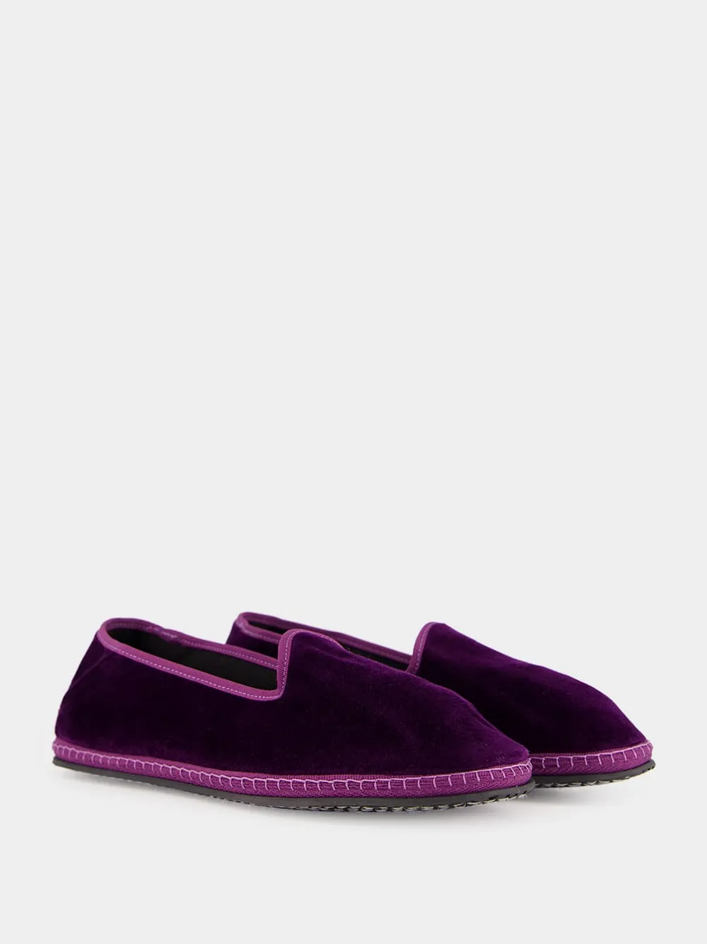 Purple Velvet Furlane Modigliani Slippers