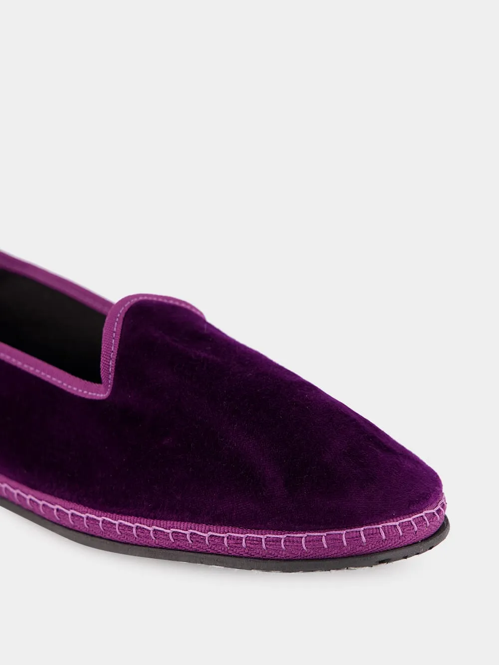 Purple Velvet Furlane Modigliani Slippers