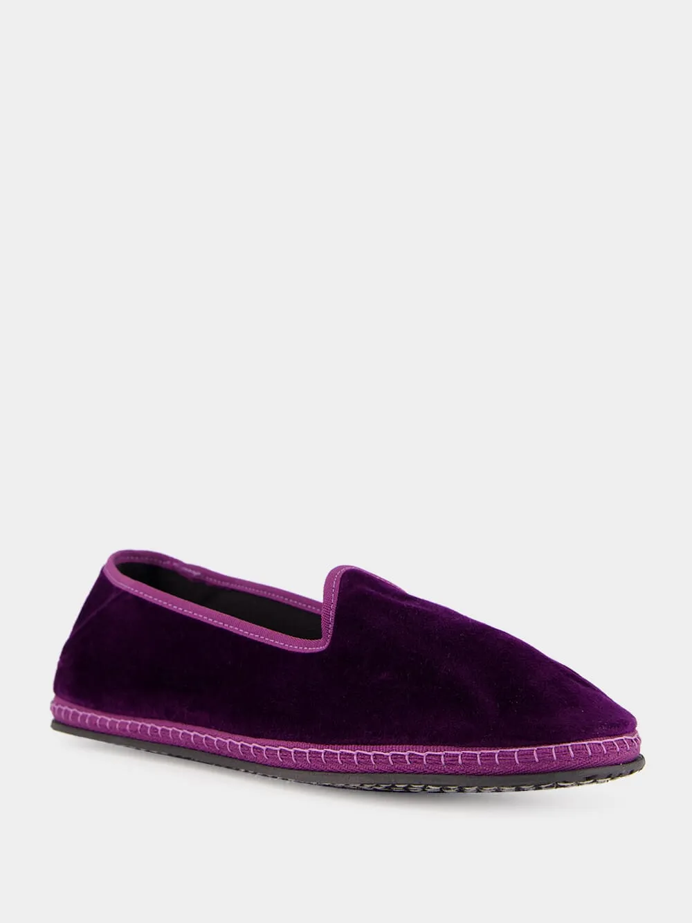 Purple Velvet Furlane Modigliani Slippers