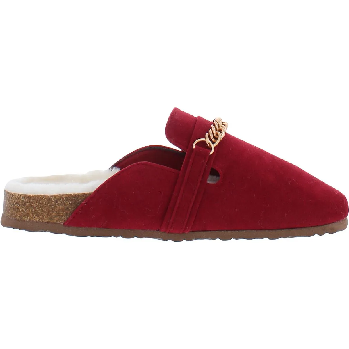 Quinnie Womens Faux Suede Slip On Mules