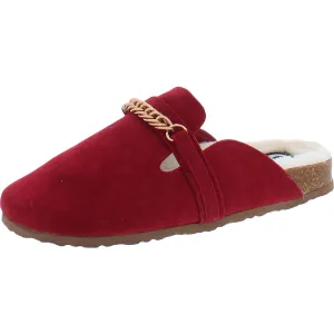 Quinnie Womens Faux Suede Slip On Mules