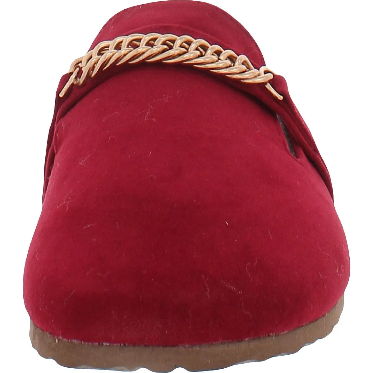 Quinnie Womens Faux Suede Slip On Mules