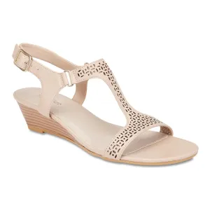 Quota Heel in Nude Leather