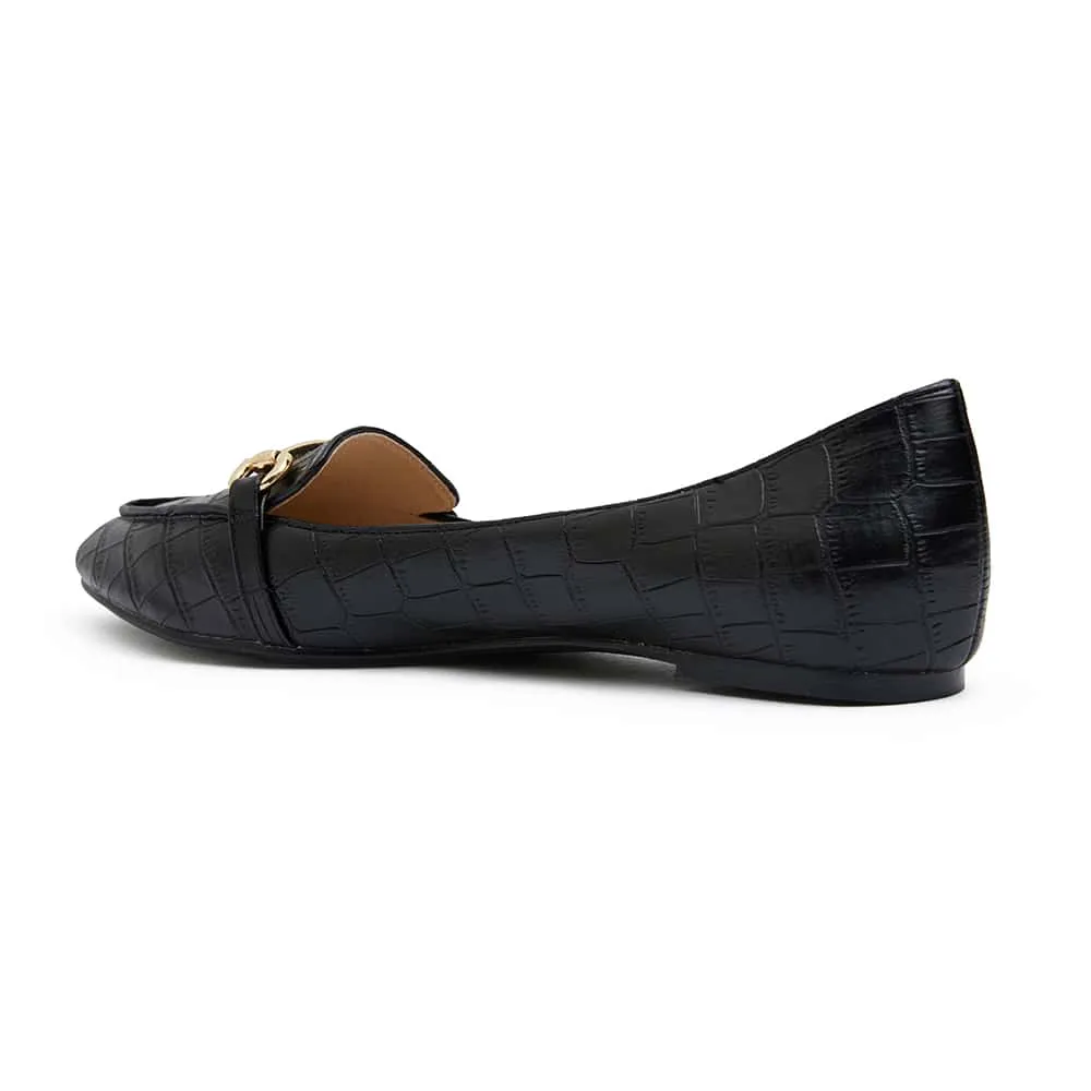 Radical Loafer in Black Croc