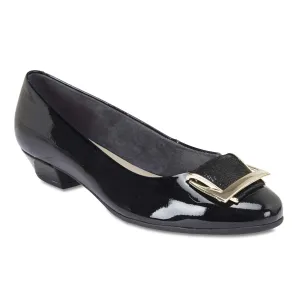Radius Heel in Black Patent