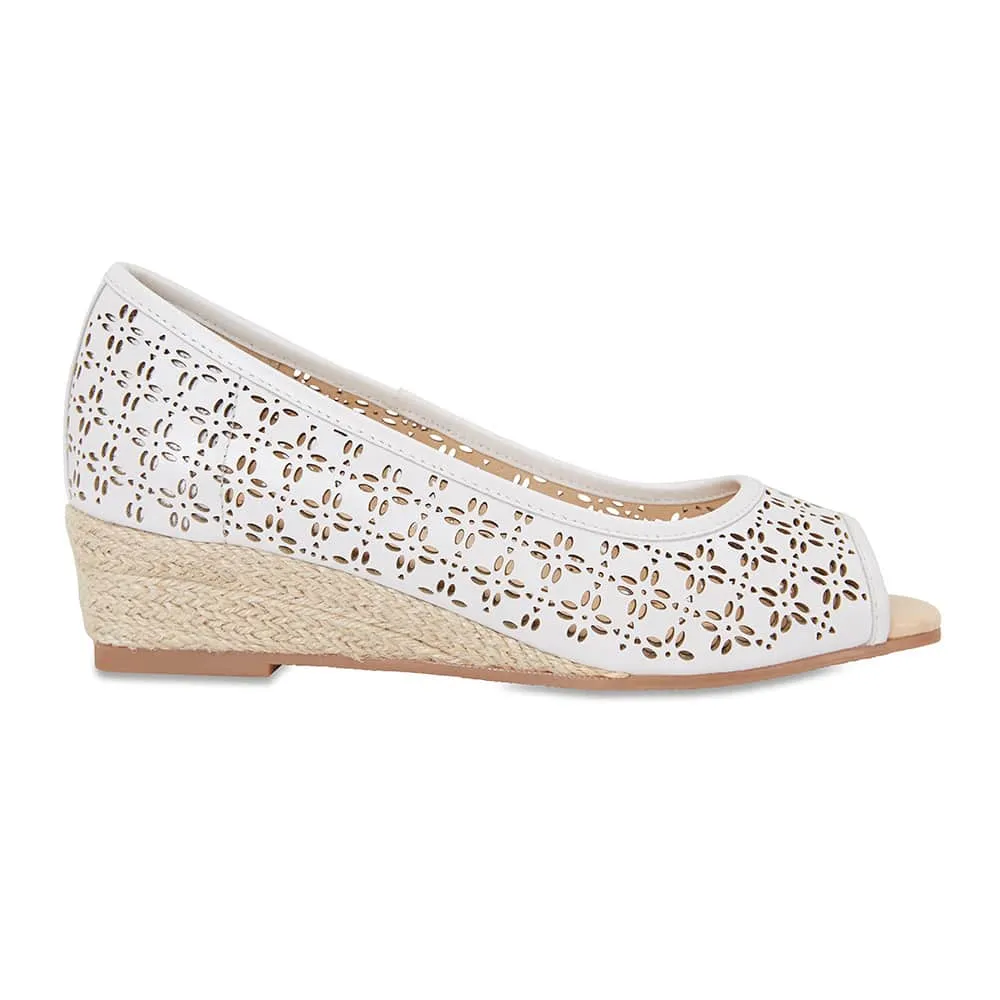 Raine Espadrille in White Leather