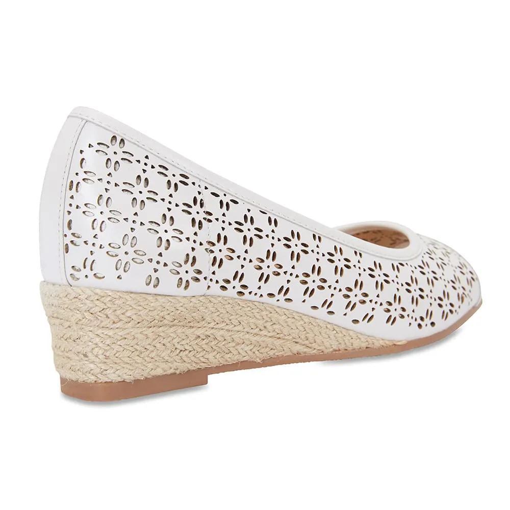 Raine Espadrille in White Leather