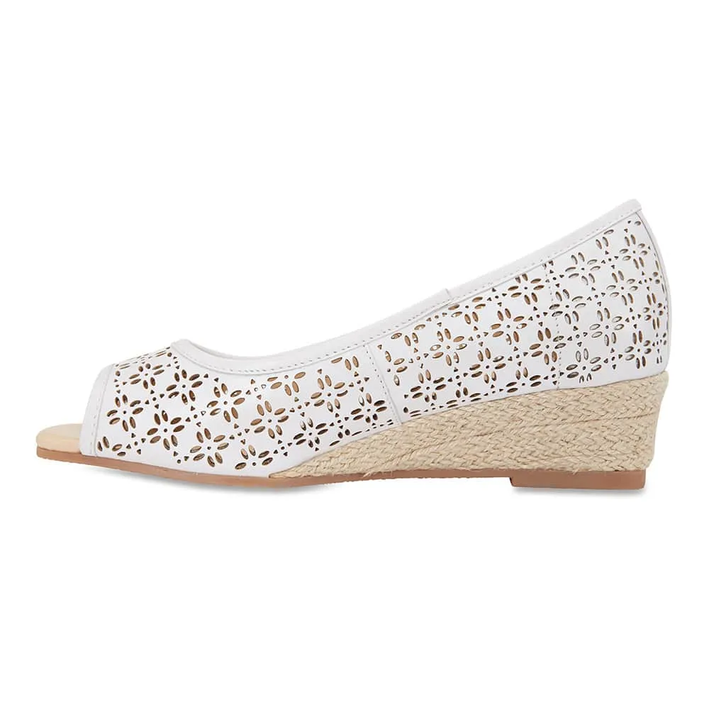 Raine Espadrille in White Leather