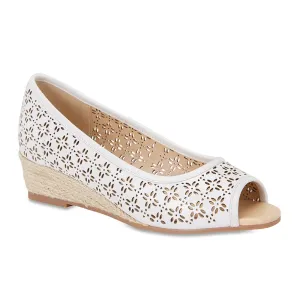 Raine Espadrille in White Leather