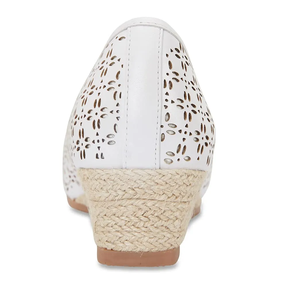 Raine Espadrille in White Leather