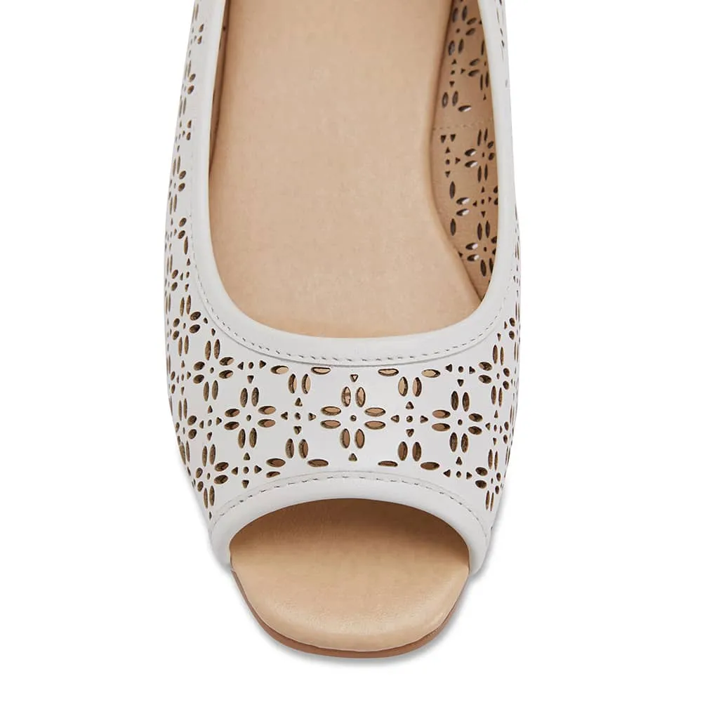 Raine Espadrille in White Leather