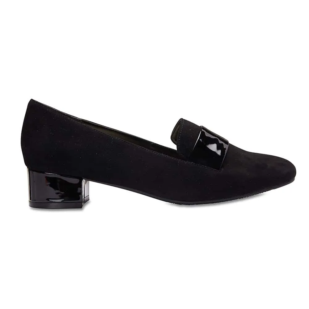 Randall Heel in Black Leather