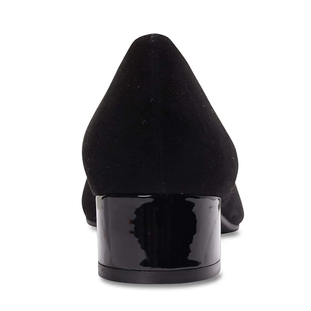 Randall Heel in Black Leather