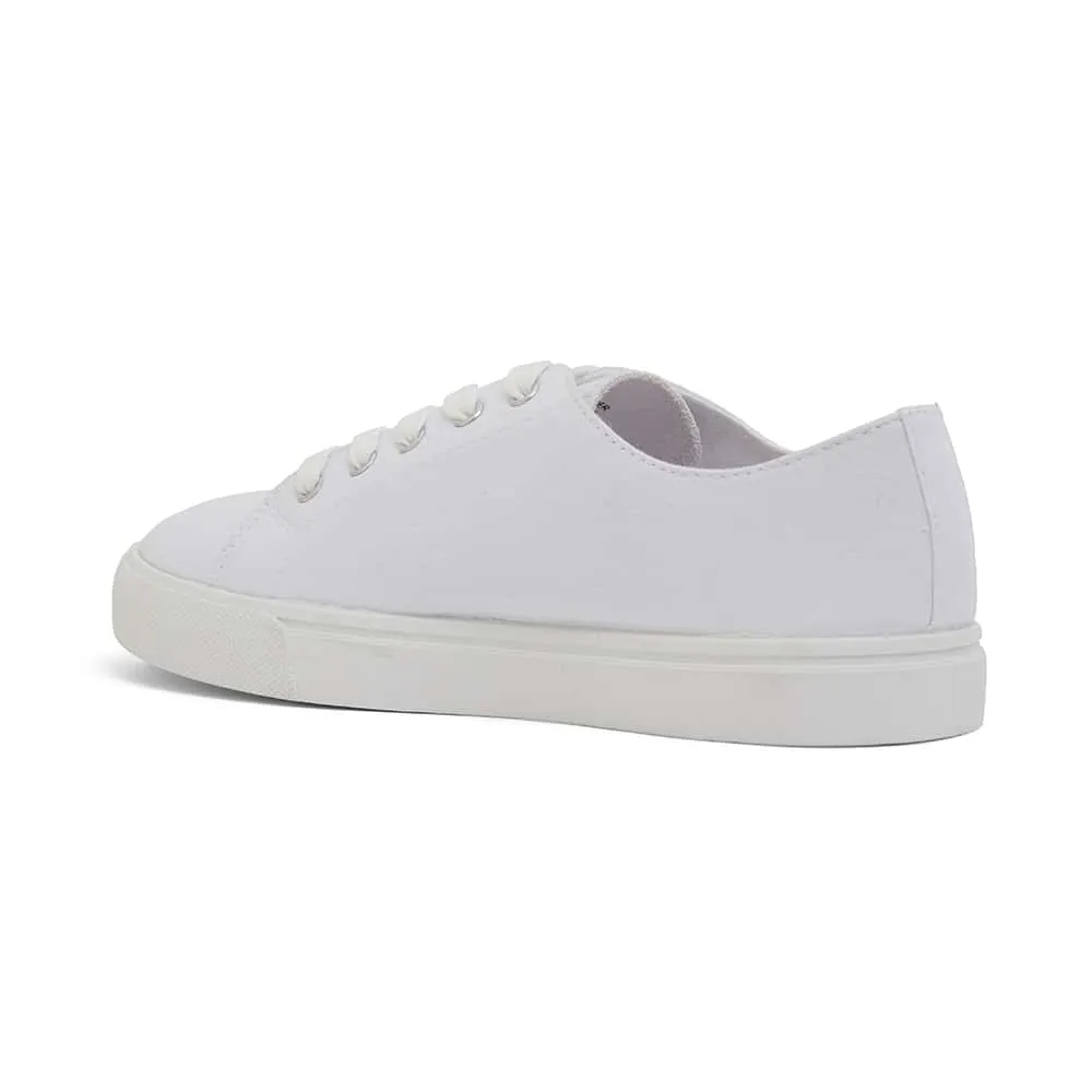 Rave Sneaker in White Canvas