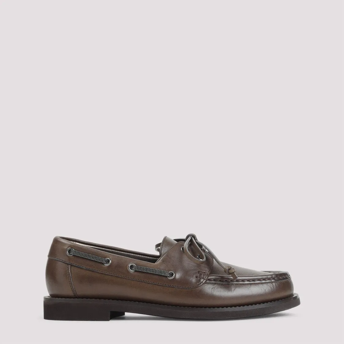 Raven Brown Leather Loafers